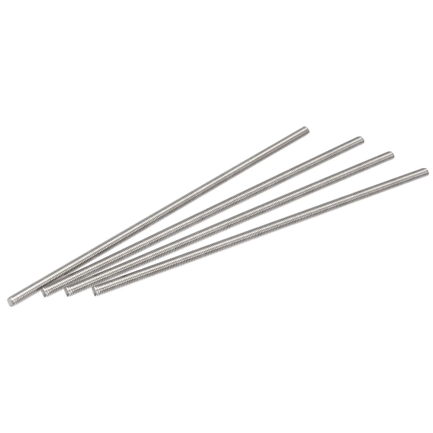 uxcell Uxcell 4pcs M5 x 200mm Fully Threaded Rod 304 Stainless Steel Right Hand Threads