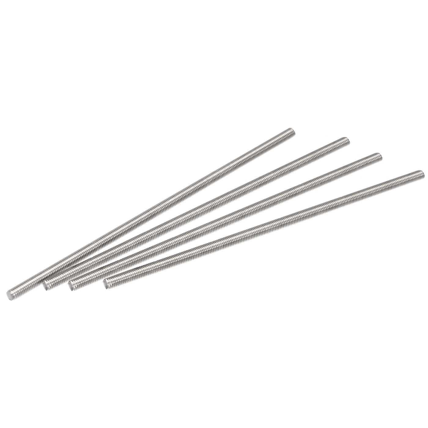 uxcell Uxcell 4pcs M6 x 200mm Fully Threaded Rod 304 Stainless Steel Right Hand Threads