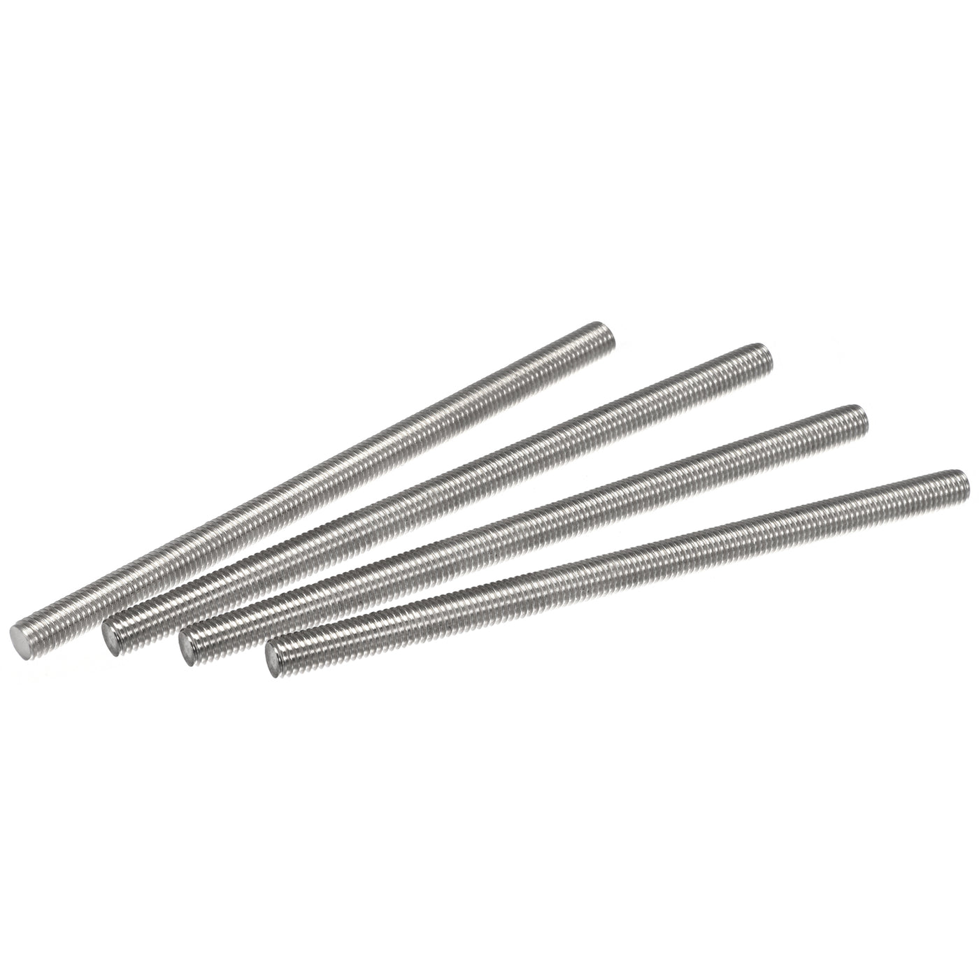 uxcell Uxcell 4pcs M8 x 150mm Fully Threaded Rod 304 Stainless Steel Right Hand Threads