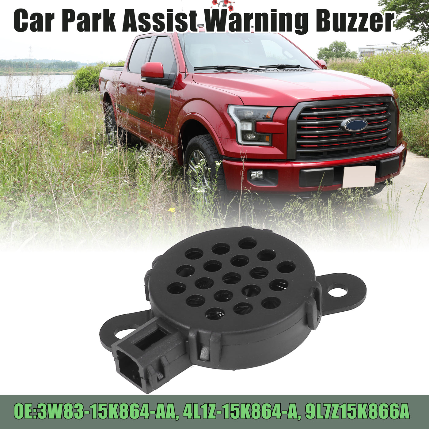 X AUTOHAUX Car Rear Park Assist Warning Buzzer for Ford F250 F350 F450 F550 Duty for Jaguar for Lincoln 3W83-15K864-AA 4L1Z-15K864-A 9L7Z15K866A
