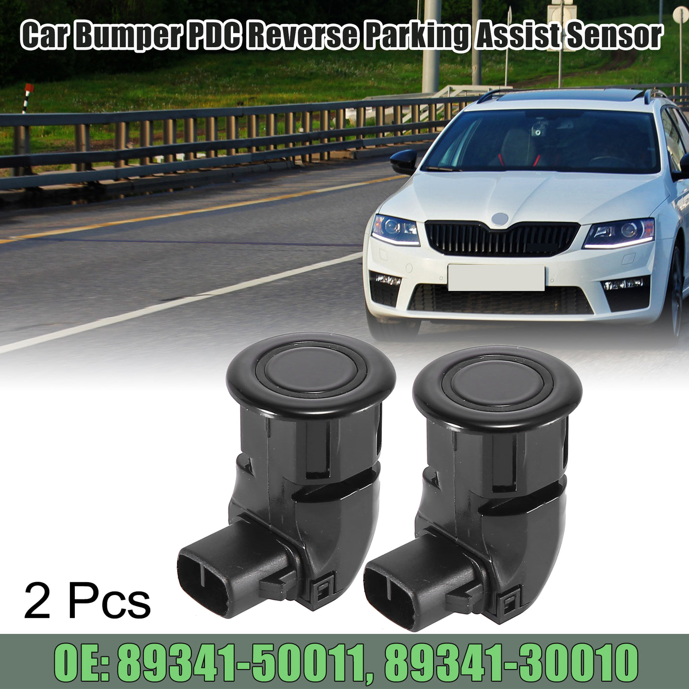 X AUTOHAUX 2pcs Car Bumper PDC Reverse Parking Assist Sensor for Lexus ISF IS250 IS350 GS350 89341-30010-C0