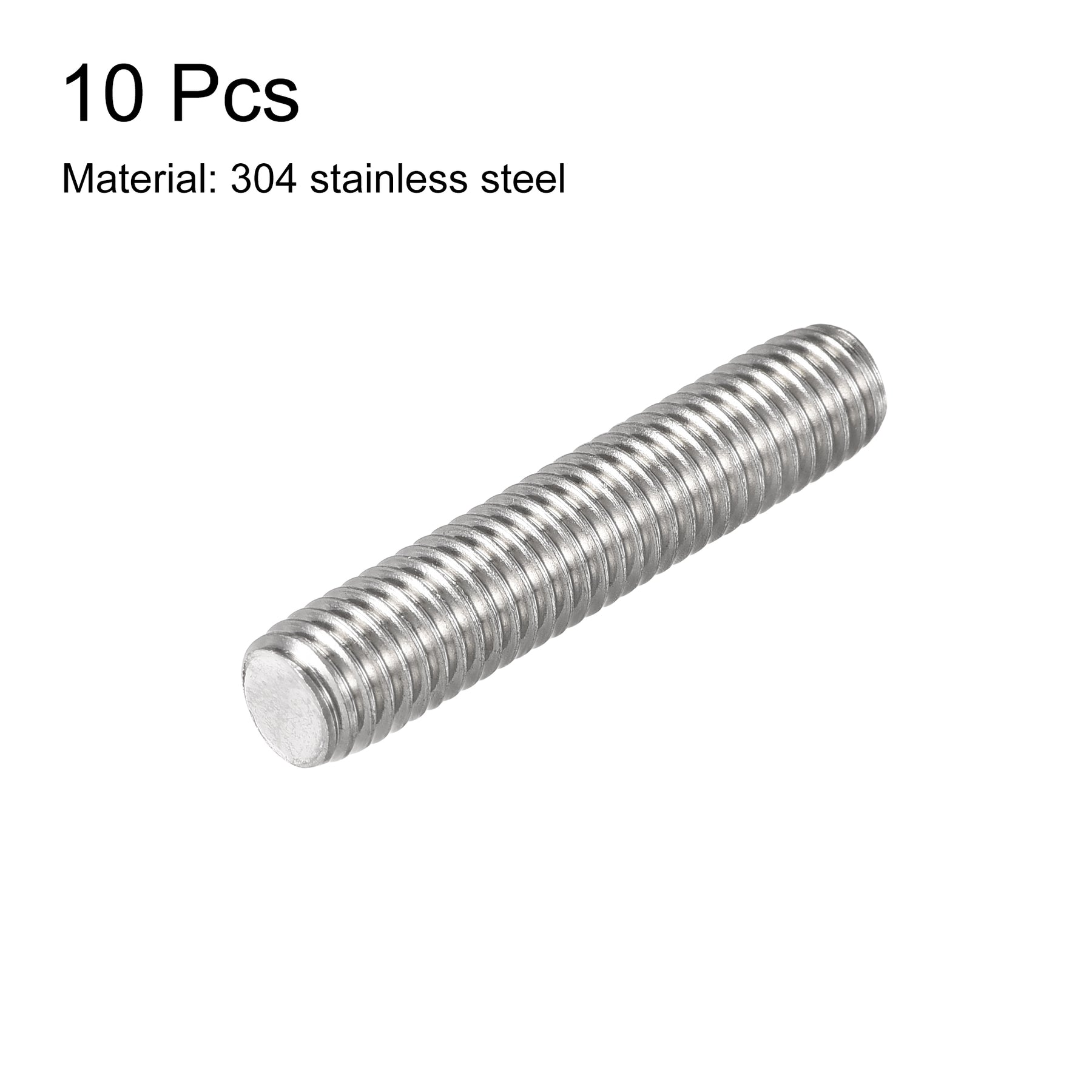 Threaded Rods Ss 304 Uxcell 10Pcs M8 x 40mm Fully Threaded Rod 304 Stainless Steel Right ...