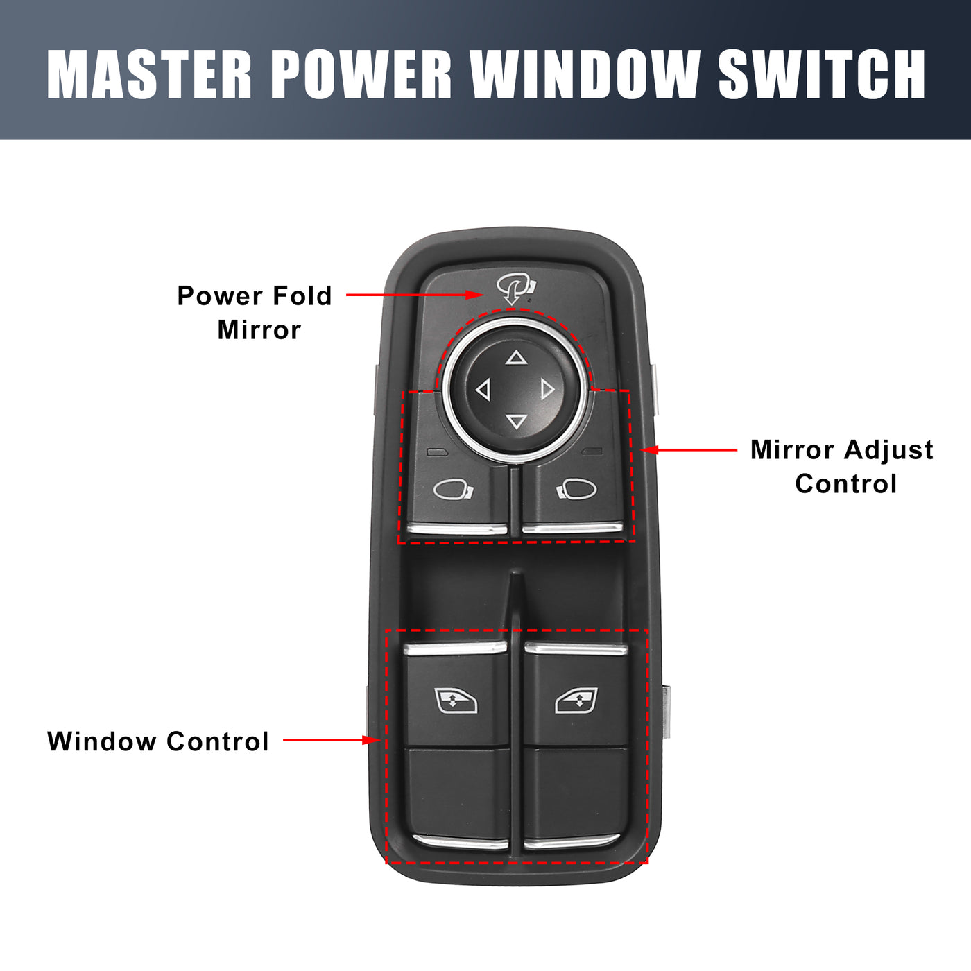 X AUTOHAUX Master Driver Side Power Window Switch 99161315502DML Replacement for Porsche Cayman 2014 2015 2016 for Boxster 2013 2014 2015 2016