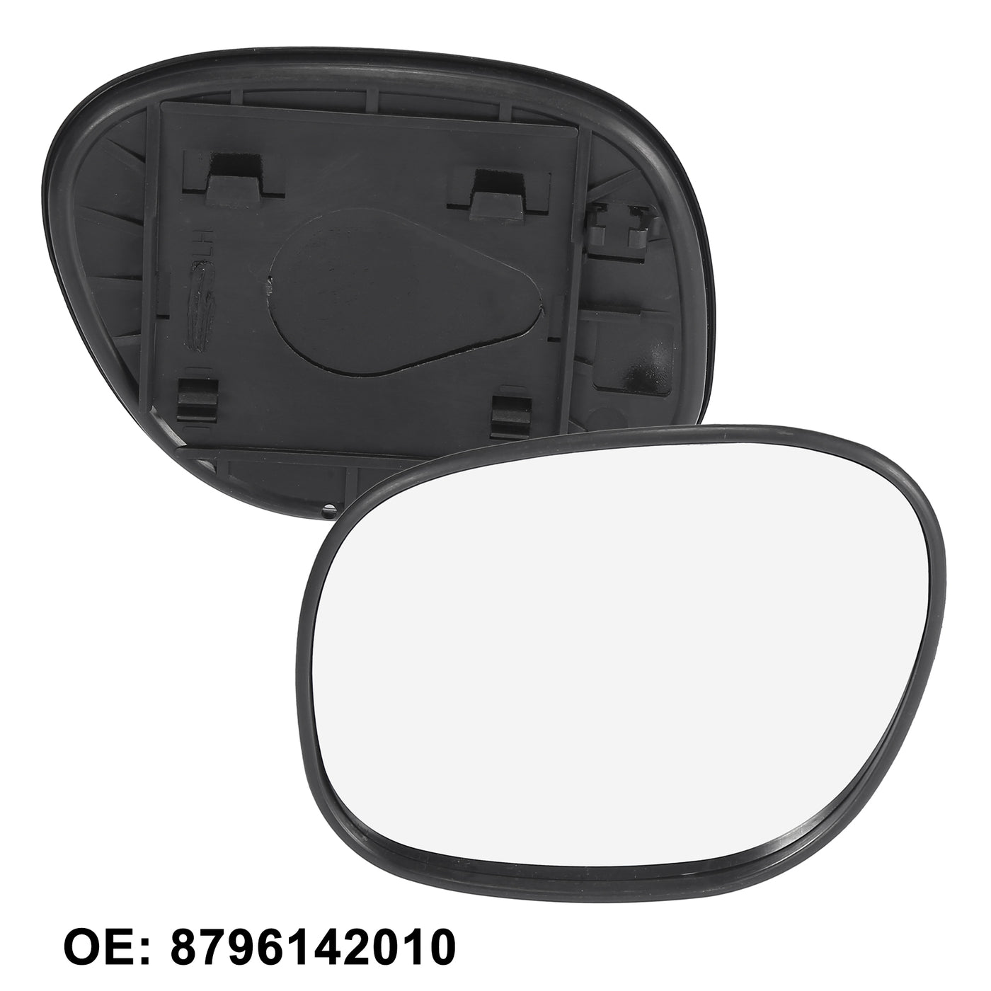 X AUTOHAUX Car Rearview Left Side Non-Heated Mirror Glass with Backing Plate 8796142010 for Toyota RAV4 1994-2000