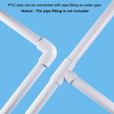 Harfington PVC Pipe Round Rigid Plastic Tube 8.8mm ID 11mm OD 500mm White