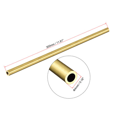 Harfington Uxcell Brass Tubing Seamless Passivation Finish Straight Pipe Tubes