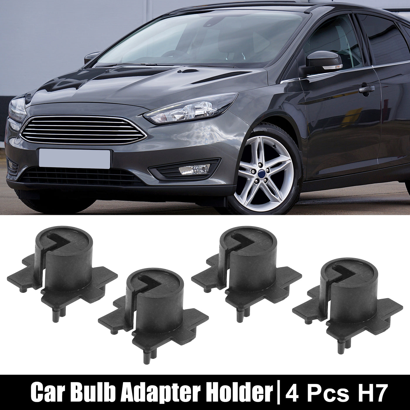 X AUTOHAUX 4pcs H7 Car LED Headlight Bulb Retainer Adapter Base Holder Socket for Mazda CX5 CX7