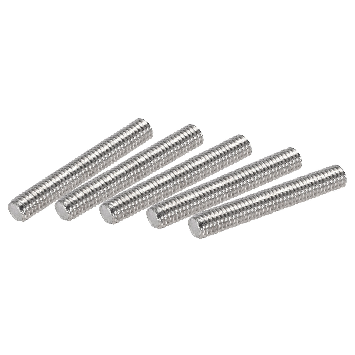 uxcell Uxcell 10pcs M6 x 40mm Fully Threaded Rod 304 Stainless Steel Right Hand 1.0mm Pitch