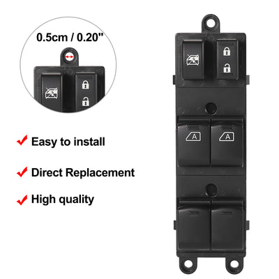 Harfington Front Power Window Master Switch Driver Side 25401-ZL10A for Nissan Pathfinder 2007 2008 2009 2010 2011 2012 w/ Removal Bar