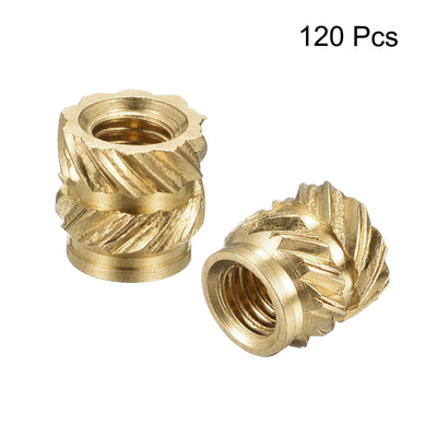 Harfington Uxcell Female Brass Knurled Threaded Insert Embedment Nuts for 3D Printers