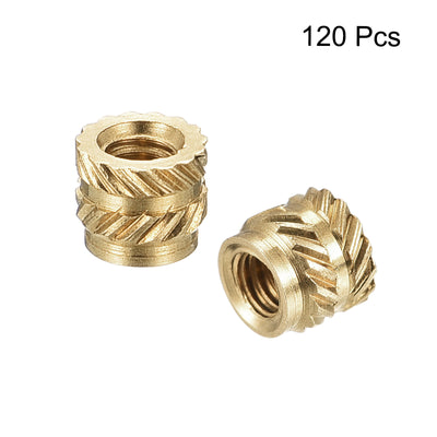 Harfington Uxcell Female Brass Knurled Threaded Insert Embedment Nuts for 3D Printers