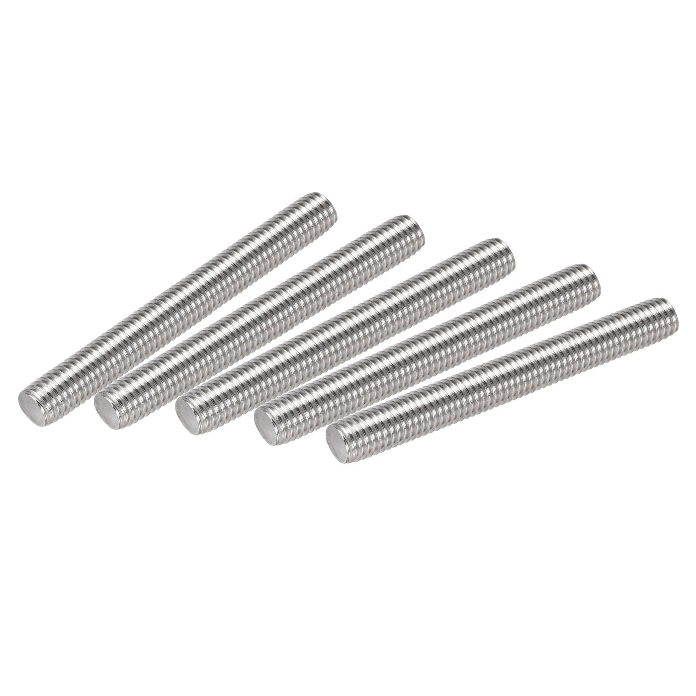 uxcell Uxcell 5pcs M10 x 80mm Fully Threaded Rod 304 Stainless Steel Right Hand 1.5mm Pitch