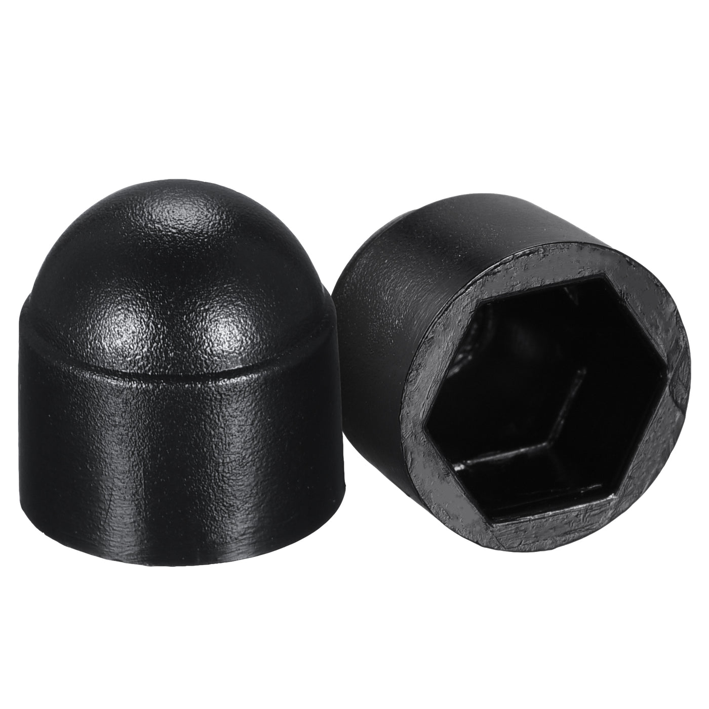 uxcell Uxcell 50pcs Plastic Dome Bolt Nut Protection Cap M6 / 10mm Hex Screw Cover Black