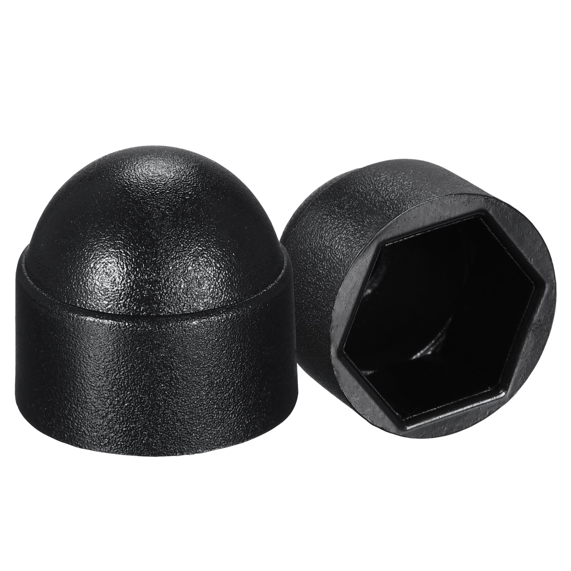 Uxcell Plastic Dome Nut Protection Cap Covers, M8 Nut Cover Black ...