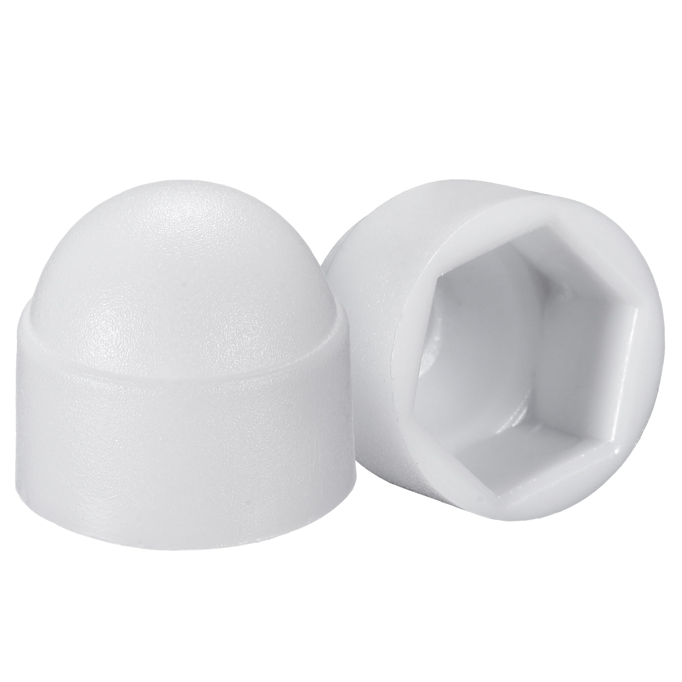 uxcell Uxcell 50pcs Plastic Dome Bolt Nut Protection Cap Cover M8 13mm Hex Screw Cover White