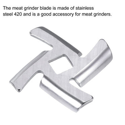 Harfington Meat Grinder Blade 47mm Stainless Steel Knife Cutter Replacement for Grinders
