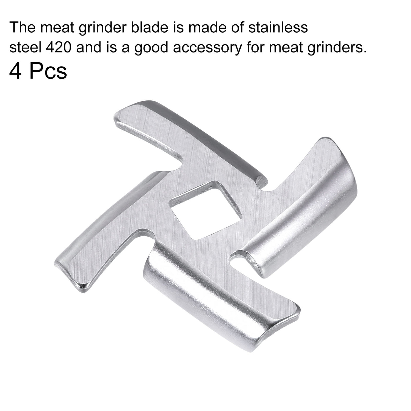 Harfington Meat Grinder Blade 47mm Stainless Steel Knife Cutter Replacement for Grinders Pack of 4