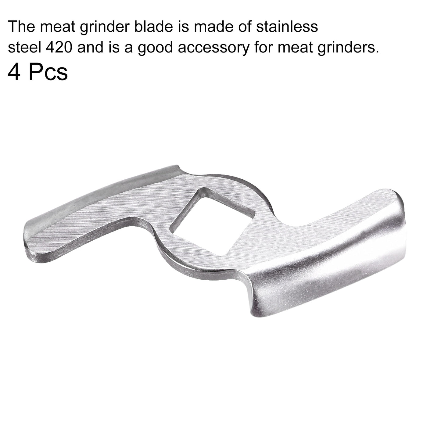 Harfington Meat Grinder Blade 49mm Stainless Steel Knife Cutter Replacement for Grinders Pack of 4