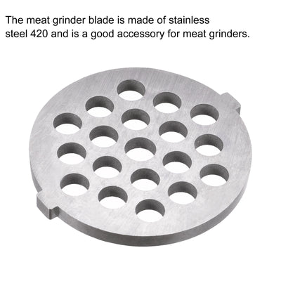 Harfington Meat Grinder Plate 7mmx54mm Stainless Steel Replacement for Grinders