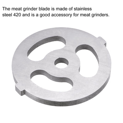 Harfington Meat Grinder Plate 7mmx54mm Stainless Steel Chopper for Grinders