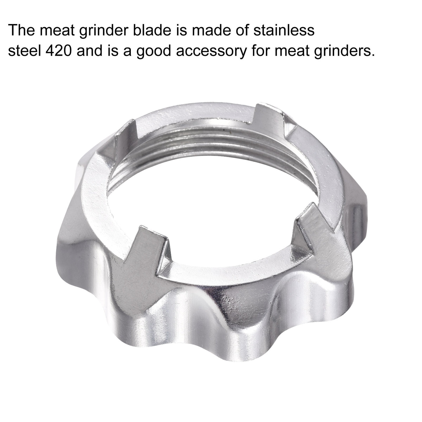 Harfington Meat Grinder Nut 60mm Diameter 79mmx27mm Stainless Steel for Grinders Pack of 1