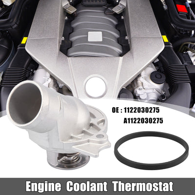 Harfington Engine Coolant Thermostat Auto Thermostat Housing 1122030275 for Mercedes-Benz C240 C280 C320 CL500 E320 E430 E500