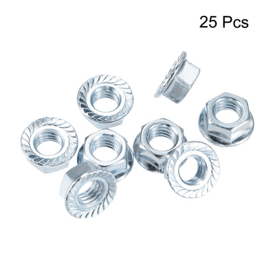 Harfington Uxcell Hex Flange Nuts, Carbon Steel Zinc Plated