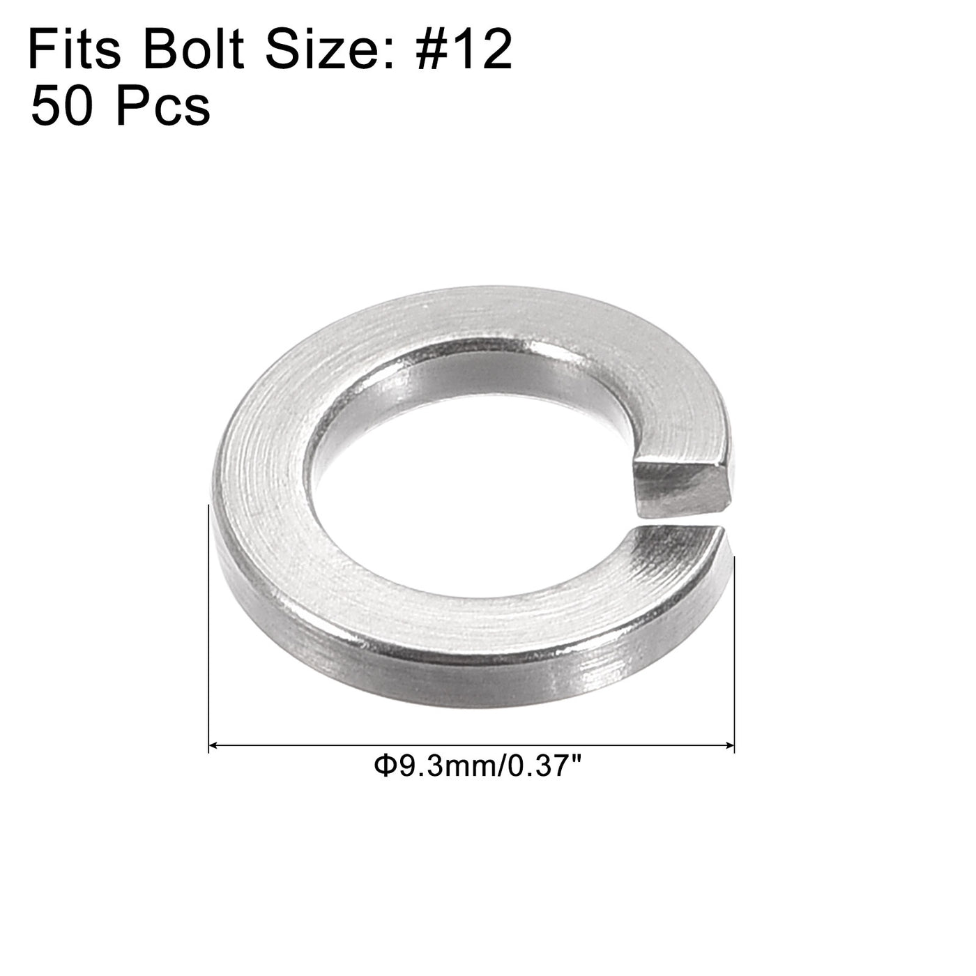 uxcell Uxcell Split Lock Washer, 304 Stainless Steel Spring Lock Washer for Electrical