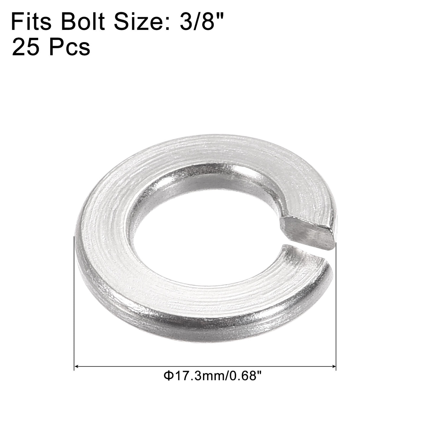 uxcell Uxcell Split Lock Washer, 304 Stainless Steel Spring Lock Washer for Industrial Products