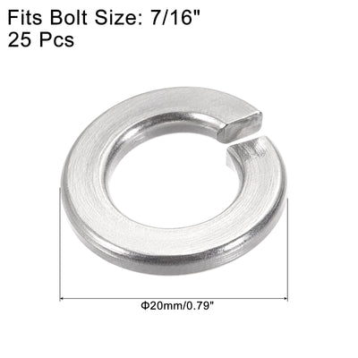 Harfington Uxcell Split Lock Washer, 304 Stainless Steel Spring Lock Washer for Industrial Products