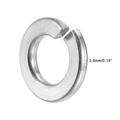Harfington Uxcell Split Lock Washer, 304 Stainless Steel Spring Lock Washer for Industrial Products