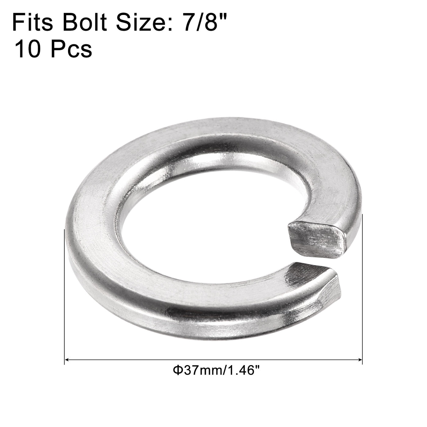 uxcell Uxcell Split Lock Washer, 304 Stainless Steel Spring Lock Washer for Screws