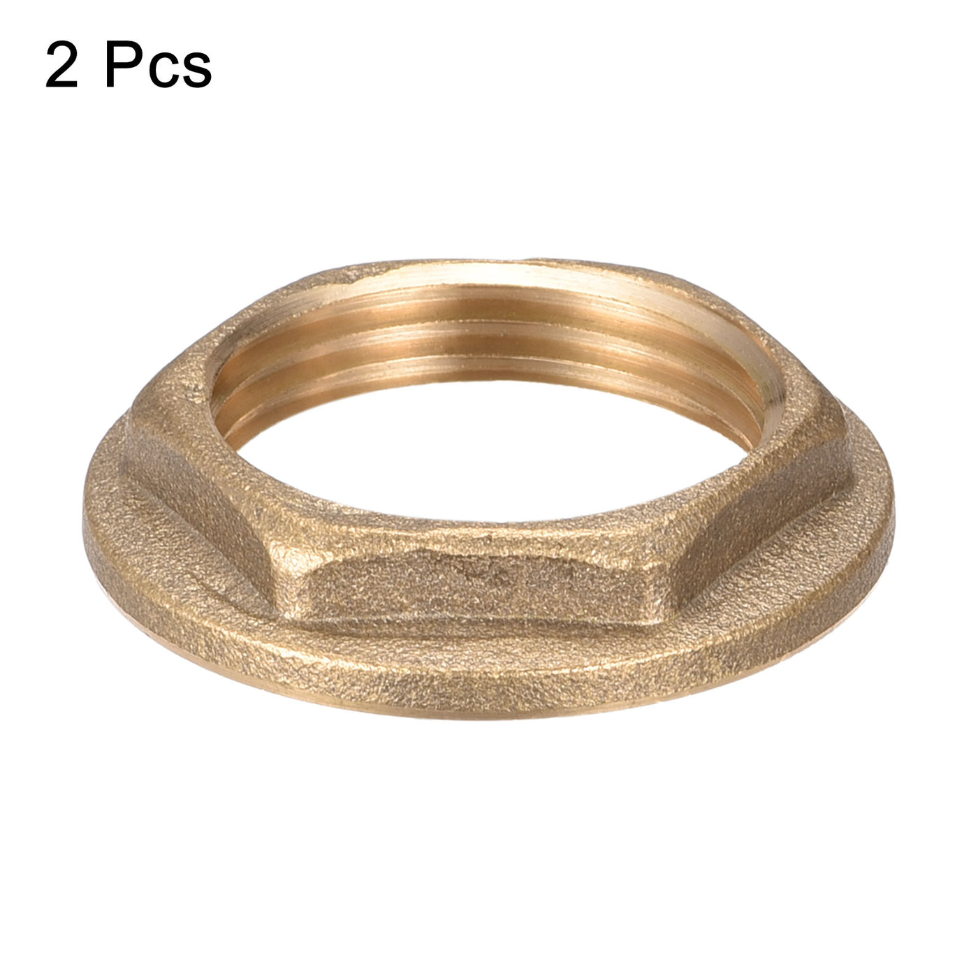 uxcell Uxcell Lock Nut with Flange, Hex Brass Female Locknut for Plumbing