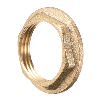 Harfington Uxcell Lock Nut with Flange, Hex Brass Female Locknut for Plumbing