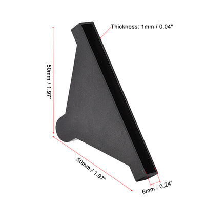 Harfington PP Corner Protector Triangle 50x6mm for Ceramic, Glass, Metal Sheets Black 20pcs