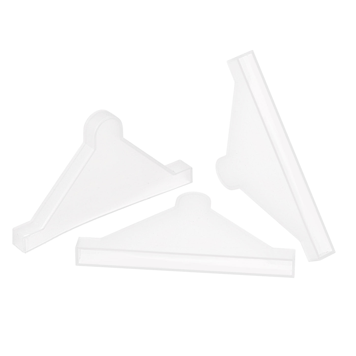 Harfington PP Corner Protector Triangle 50x6mm for Ceramic, Glass, Metal Sheets Clear 20pcs