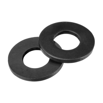 Harfington Uxcell 1/4-Inch Flat Washer, Alloy Steel Black Oxide Finish Pack of 50