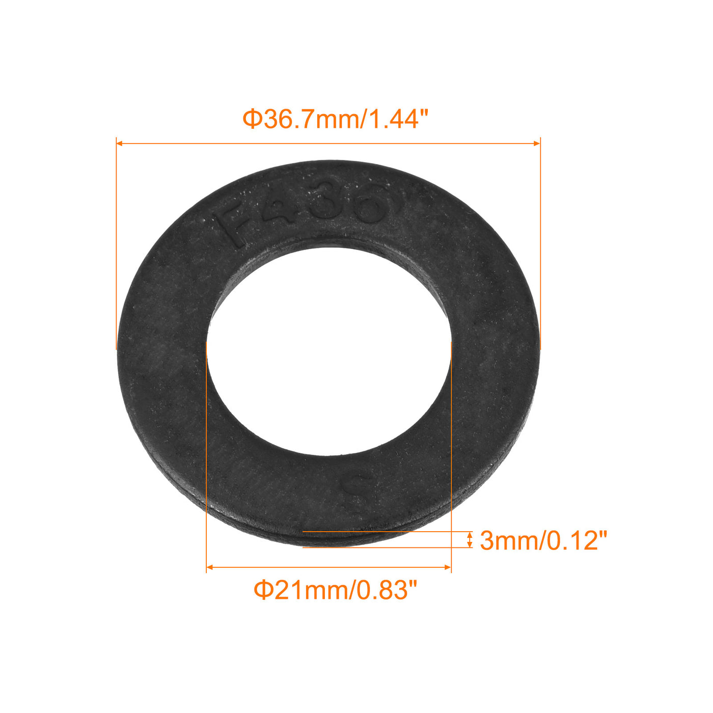 uxcell Uxcell 3/4-Inch Flat Washer, Alloy Steel Black Oxide Finish Pack of 10