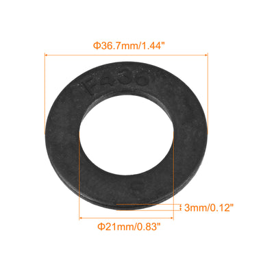 Harfington Uxcell 3/4-Inch Flat Washer, Alloy Steel Black Oxide Finish Pack of 10