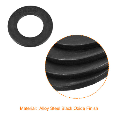 Harfington Uxcell 3/4-Inch Flat Washer, Alloy Steel Black Oxide Finish Pack of 25