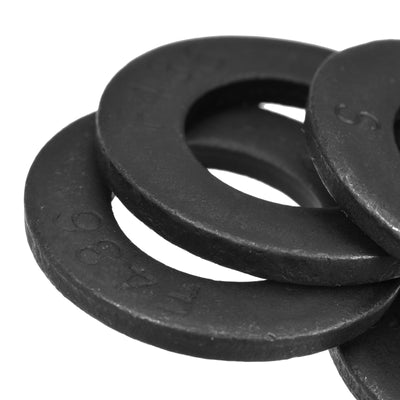 Harfington Uxcell 1-Inch Flat Washer, Alloy Steel Black Oxide Finish Pack of 10