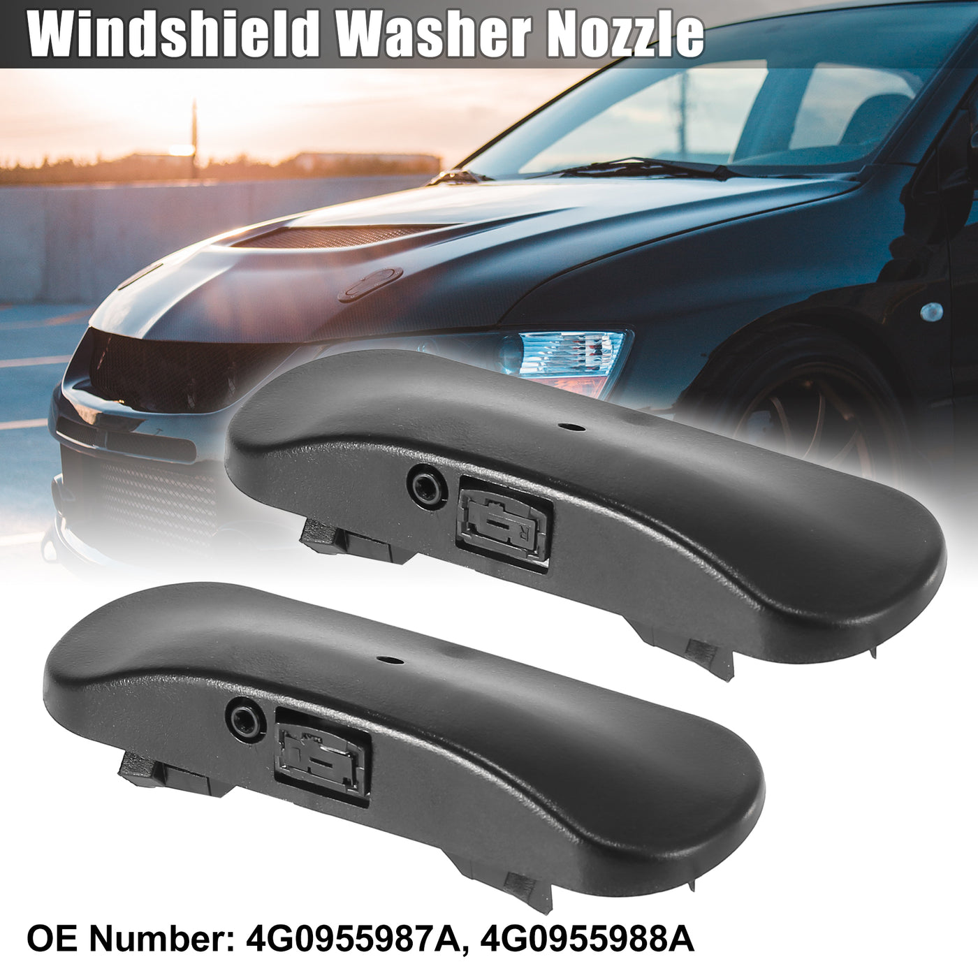 thumbnail image 2 of MOTOALL 55156427AB 55079049AA Windshield Wiper Washer Nozzle Spray Jet 2 of 13