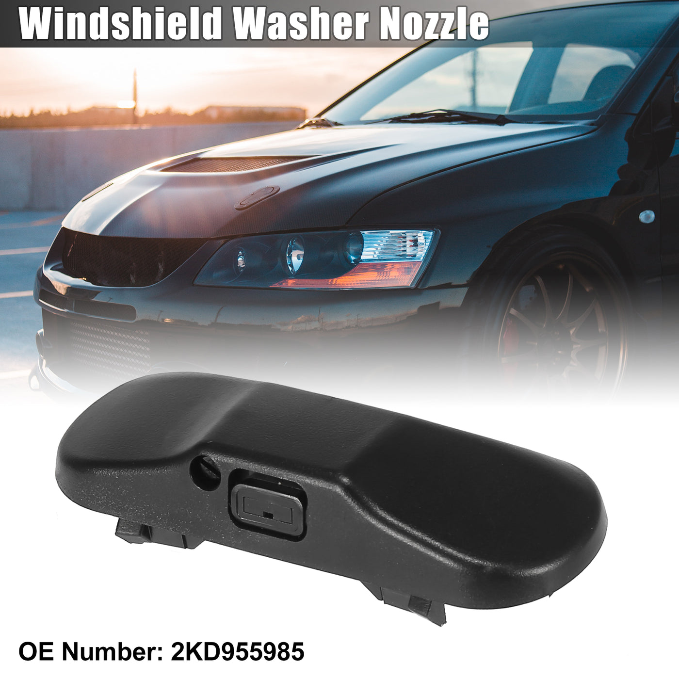 X AUTOHAUX Windshield Washer Nozzles Spray Jet Left or Right 2KD955985 for VW Tiguan MK1 2007-2015 for VW Golf Plus 2005-2013