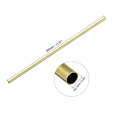 Harfington Uxcell Brass Tubing Seamless Straight Pipe Tube