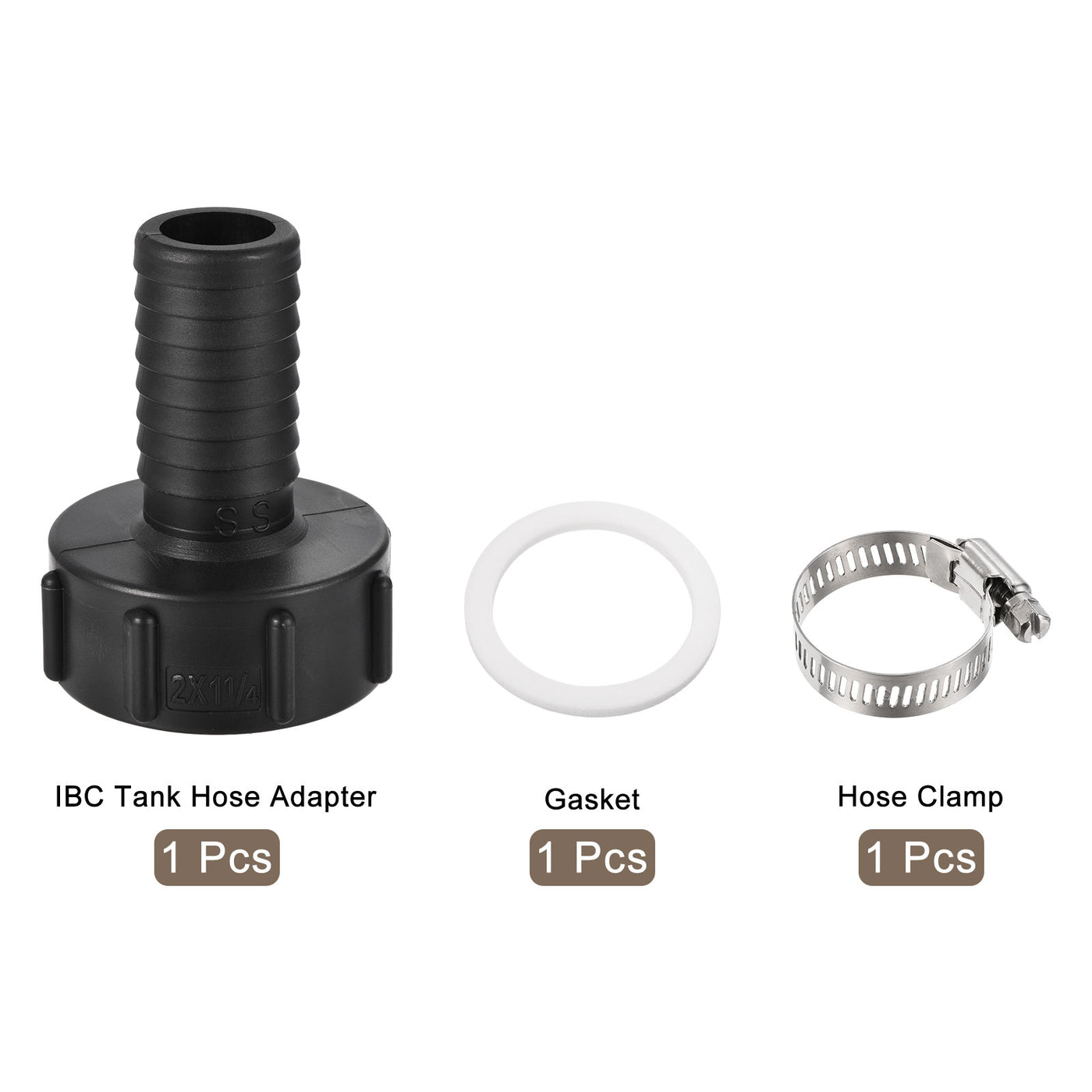 Harfington IBC Tank Hose Adapter Coarse Thread to Barbed Hose Connector Fitting