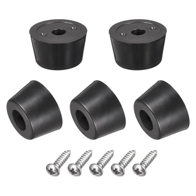 Harfington Uxcell 16mm W x 10mm H Rubber Bumper Feet, Stainless Steel Screws and Washer 36pcs