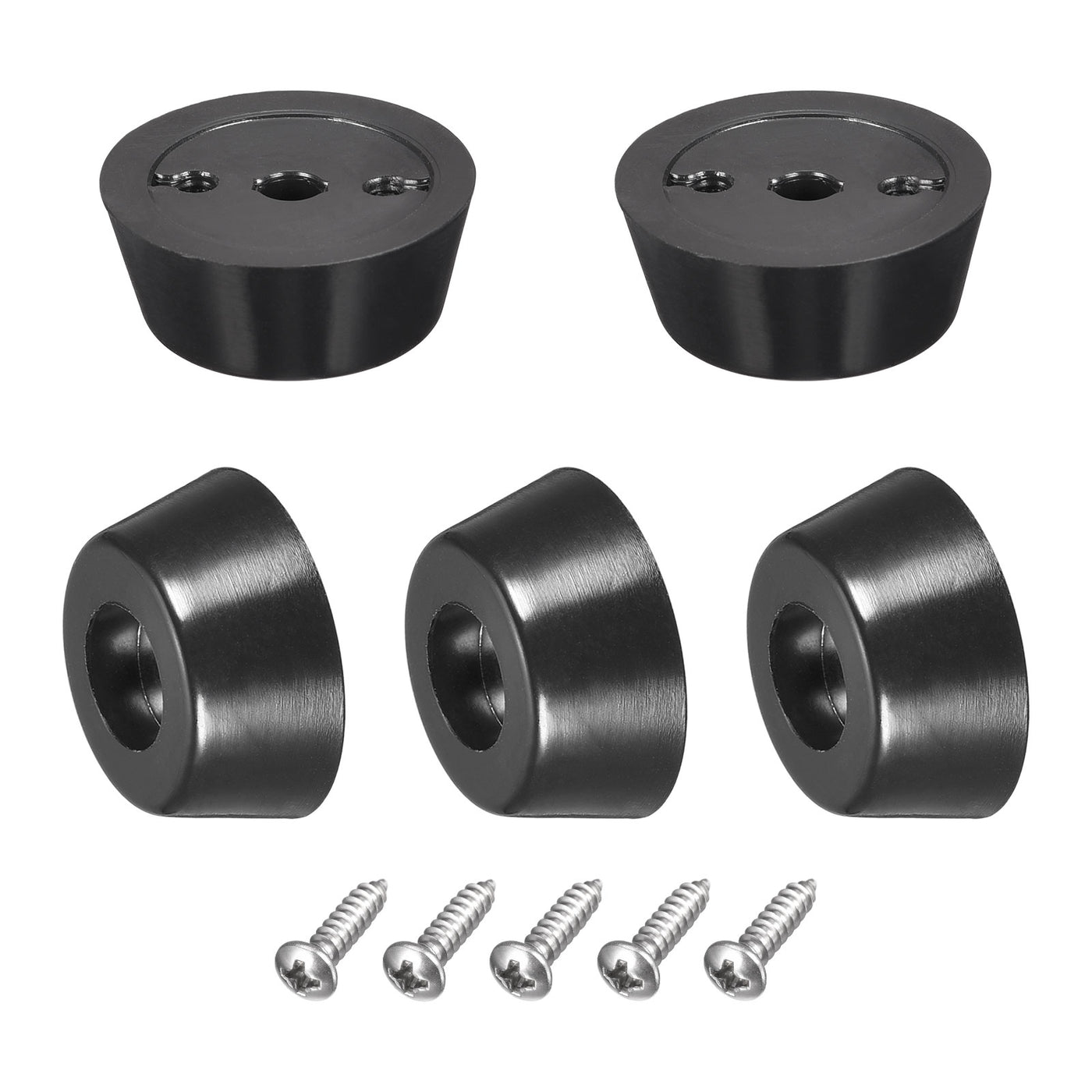uxcell Uxcell 20mm W x 8mm H Rubber Bumper Feet, Stainless Steel Screws and Washer 20pcs