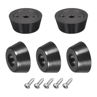 Harfington Uxcell 20mm W x 8mm H Rubber Bumper Feet, Stainless Steel Screws and Washer 20pcs