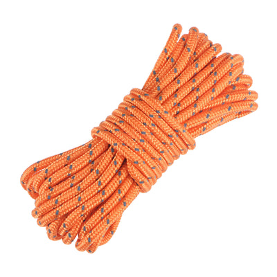 Harfington Tent Rope 3mm 13.12ft Polyester Cord Fluorescent Reflective Orange for Outdoor Camping Canopy