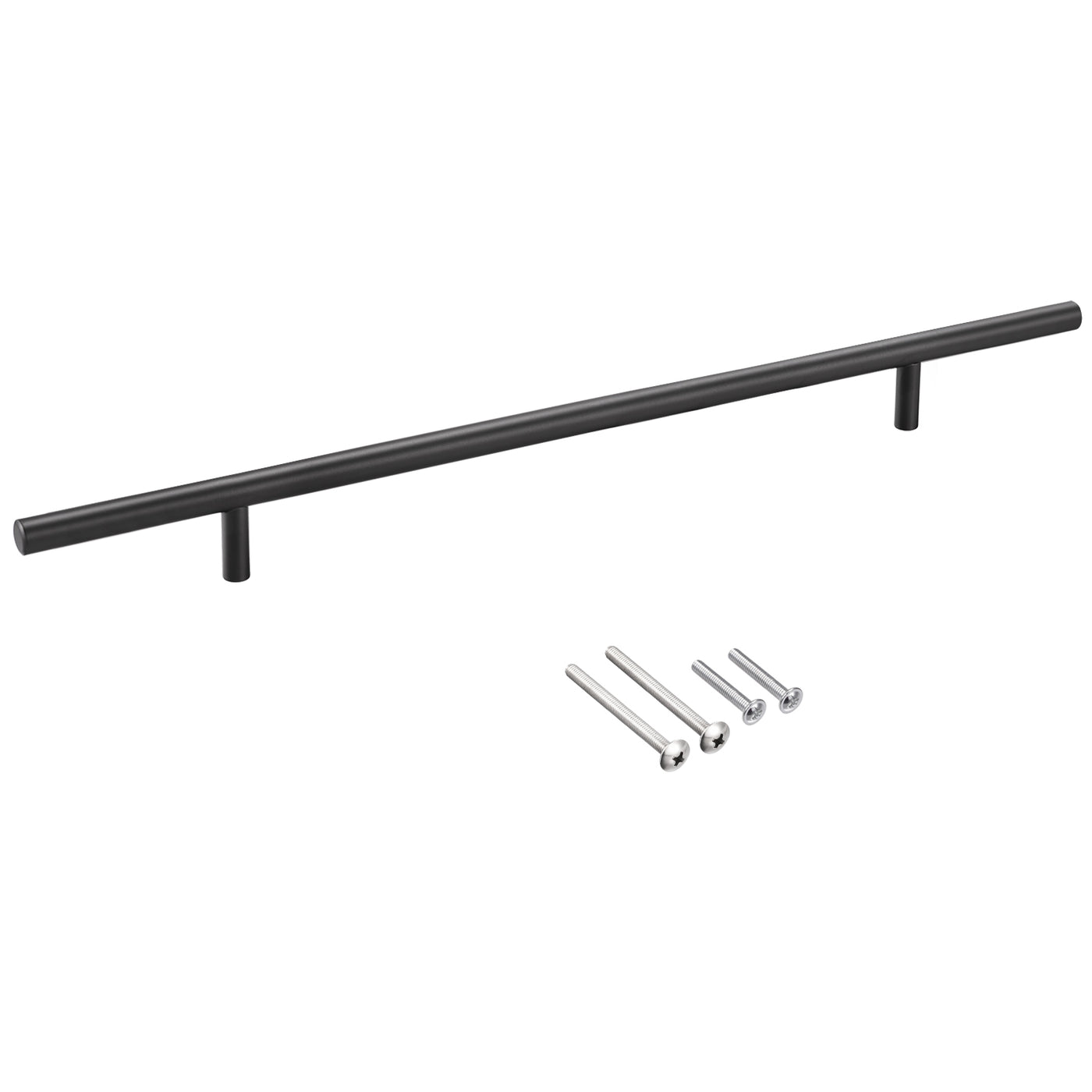 uxcell Uxcell T Bar Pull Handle, 14"(350mm) Length 10mm Dia Stainless Steel Cabinet Pulls 8.8"(224mm) Hole Center Distance, Black